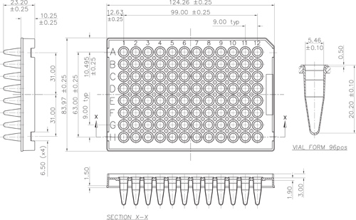 Framestar 96 Well Pcr Plates Semi Skirted With Upstand Bioke